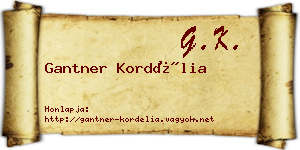 Gantner Kordélia névjegykártya